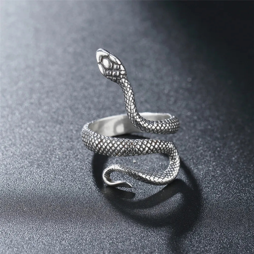 Retro Snake Python Ring For
